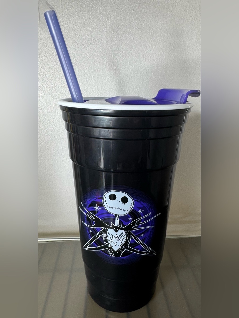 Disney The Nightmare before Christmas jack skellington 32oz travel tumbler straw